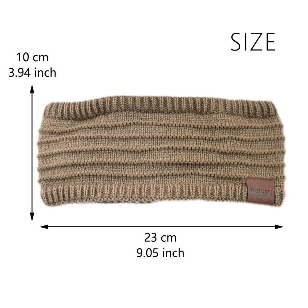 Warm Knitted Headbands Fleece Lining Hair Band Fashion Headscarf Girls
