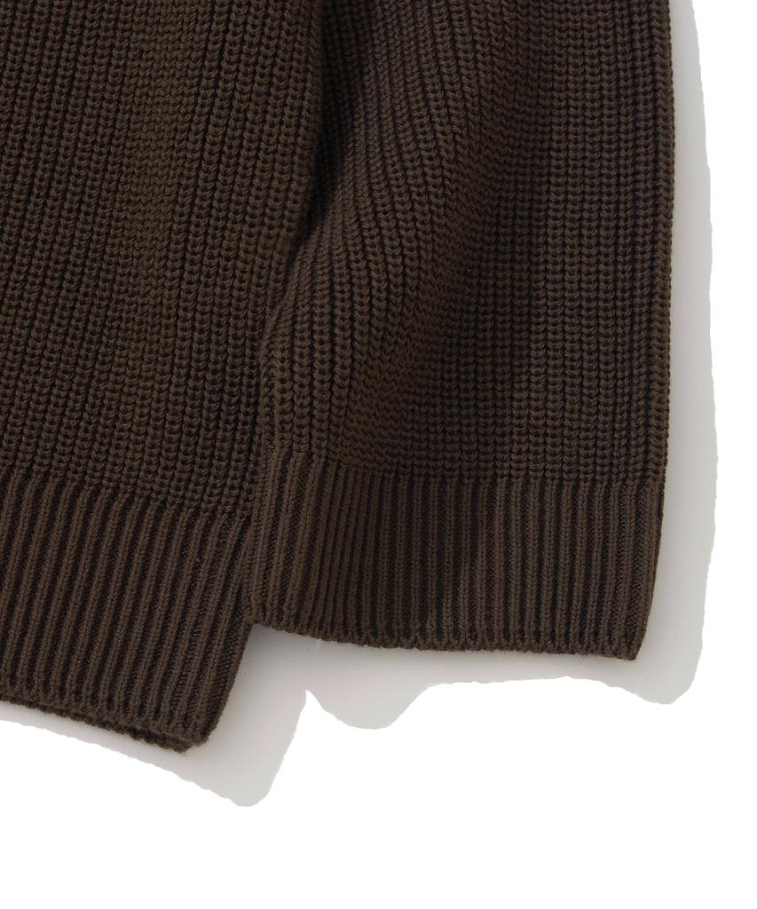 KNITTED [Nitied X Fashion Planet] Cotton Waffle Round Knit Brown