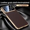 Luxury Leather Electroplated Frame Case for Poco F9 Ultra F9 F8 Pro Redmi K100 Pro Max Shockproof Glass Lens Protective Cover