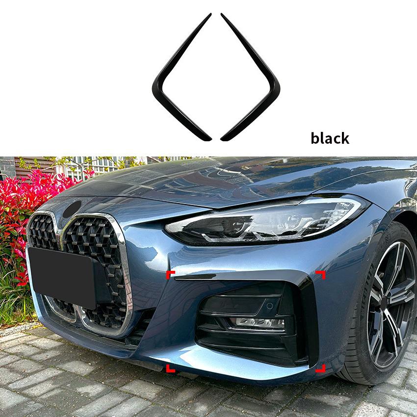 

1Pair Front Bumper Spoiler Splitter Air Vent Fog Lamp Grille Trim For BMW4 series G22 G23 G26 M Sport 2020 2025 2025 accessories