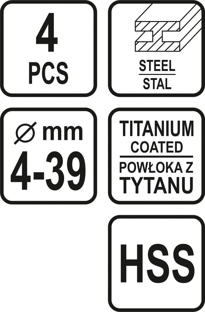 4-PIECE STEP DRILL SET - W-22617