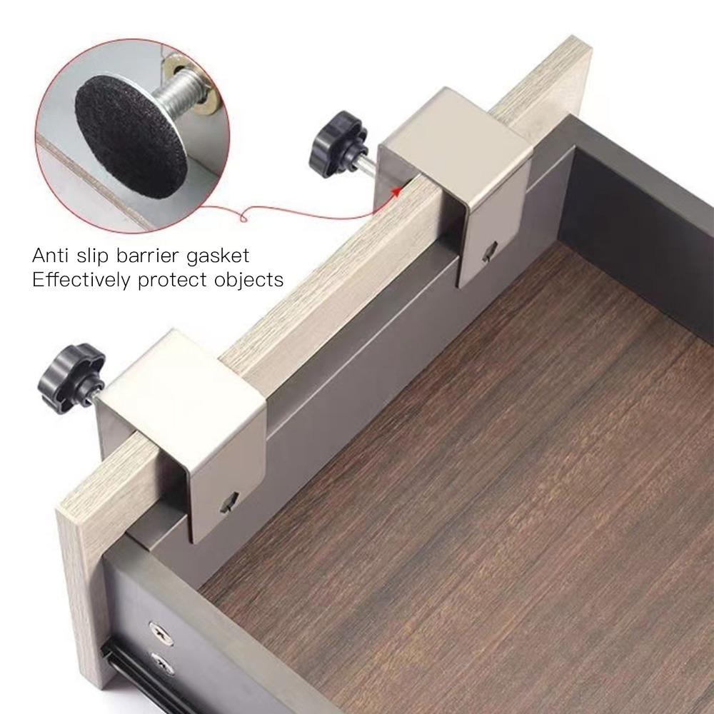 2pcs Bow-Shape Fixing Clamp Adjustable Drawer Mounting Clips Drawer  Installation Clamp  Cabinet