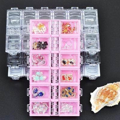 Scatola portaoggetti rimovibile in acrilico per nail art, gioielli, orecchini, perle