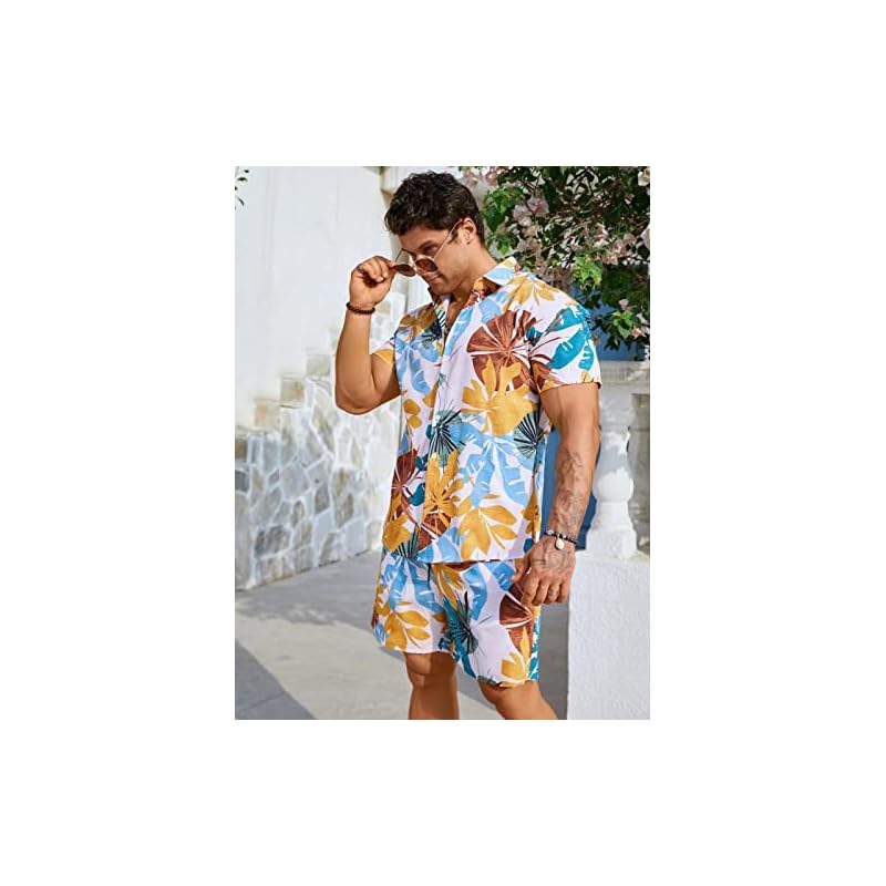 GRECIILOOKS Mens Casual Rayon Regular Fit Pajama Set (Multicolour, X-Large) L