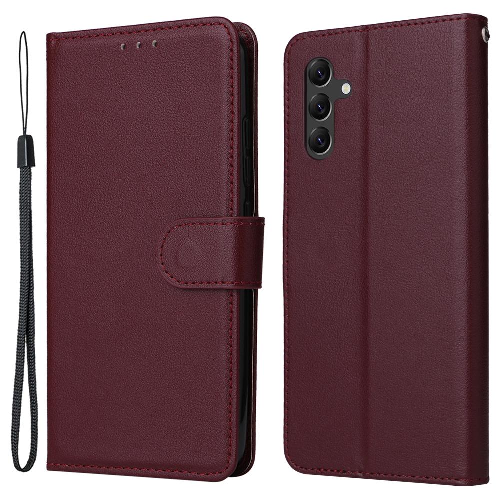 For Samsung Galaxy A14 5G Case Scratch-proof PU Leather Phone Stand Cover with 3 Card Holders