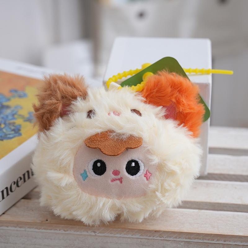 Rabbit Three Baby Cartoon Coin Purse Plush Keychain Pendant For Kids Teens And