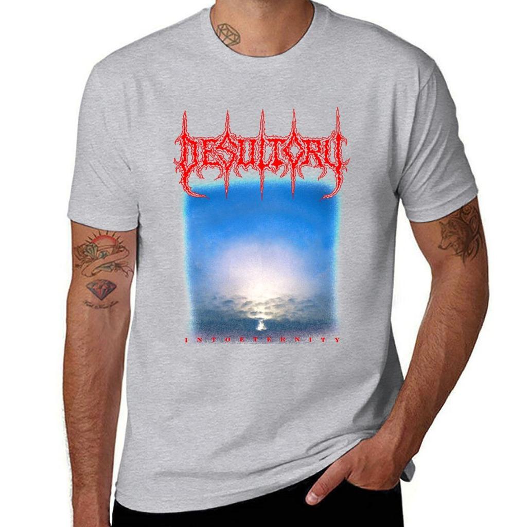 Desultory Into Eternity Classic Old School Swedish Death Metal T-Shirt Aesthetic Clothing Short Sleeve Tee Sweat Mens T Shirts
