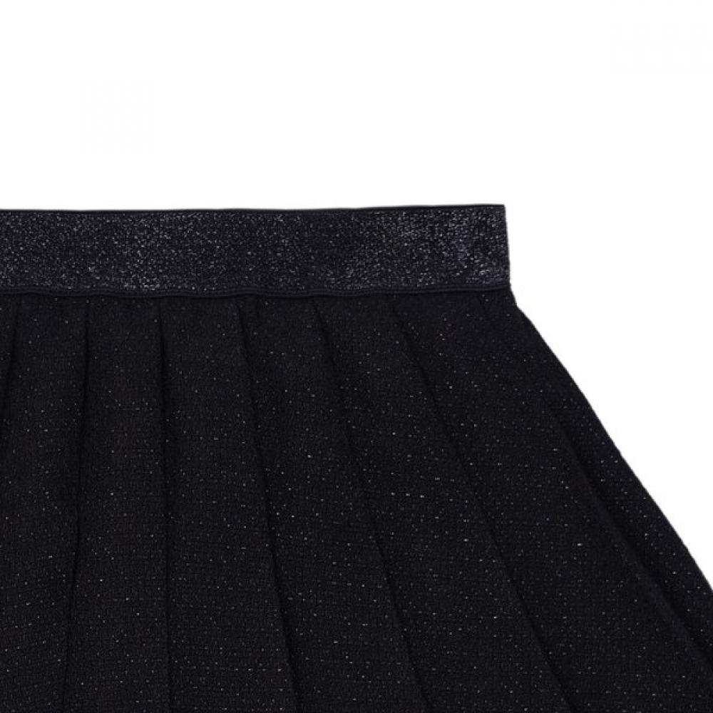 Tiffany Black Pearl Tweed Pleat Sk T54kas010