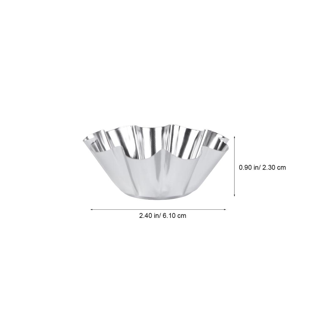 6 Pièces Moules à Tarte Muffin Cheesecake Métal Fleur Moules Acier Inoxydable Moule Antiadhésif