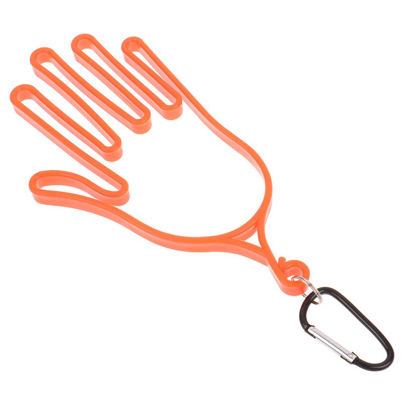 

1PC Golf Gloves Holder with Carabiner Stretchable Golf Gloves Stretcher Rack Hanger Golfer Tool Gear Accessory for Golf Supplies помаранчевий