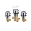 3 Pieces Diverter Control Mechanism with Trim Flange ChromeFinished Bathtub Brass for