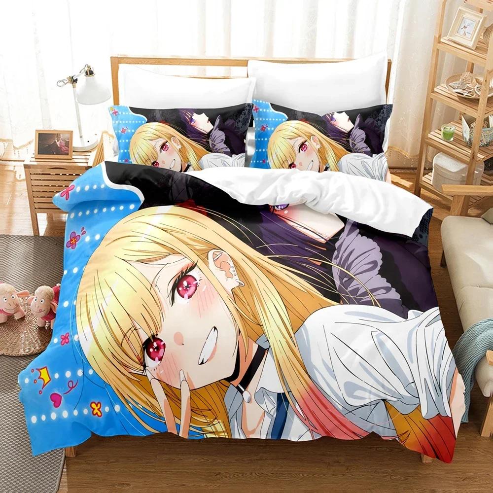 3D Printed My Dress Up Darling Kitagawa Marin 3D Duvet Cover Bedding Set Comforter Linen Pillowcases Home Decor Single Queen