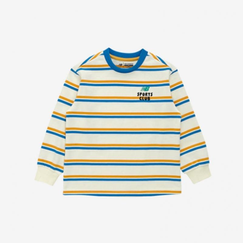 New Balance Kids Multi Stripe Long Sleeve Tee B1 Nk9bf1405u 40 80