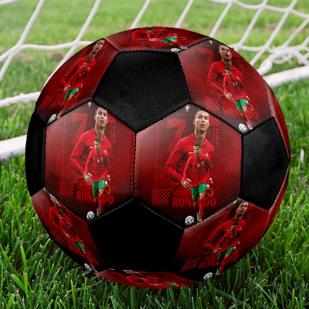 1 PZ Pallone da calcio Cristiano Ronaldo Urban taglia 5 Pallone da calcio indoor Praha Colorato Per tutte le età Cucito a macchina PVC Pronto per la competizione Resistente Alta rimbalzo