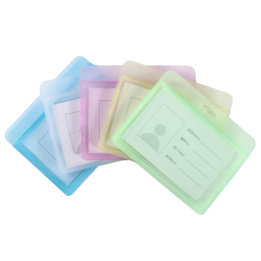 Plastic Card Sleeve Employee Bank Card Holder Badge Holder ID Card Holder Name Card Cover