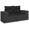 VidaXL Garden Lounge Set with Cushions 5 Pcs, Patio Sofas, Patio Furniture Set, Outdoor Furniture, Black 3222544