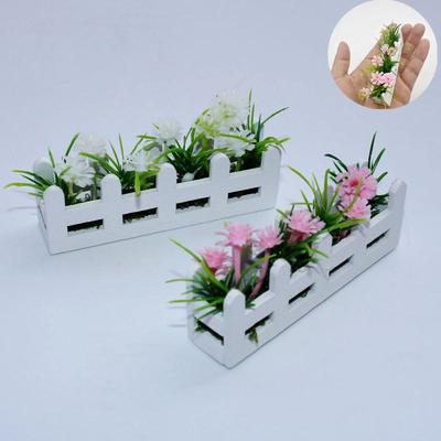 1/12 Dollhouse Simulation Flower Potted Model Dollhouse Mini Garden Decoration Dolls House Micro Landscape Ornament