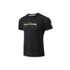 Li Ning Breathable Running Training Short Sleeve T-Shirt With Letter Print Men Tops Black ATSR001-1