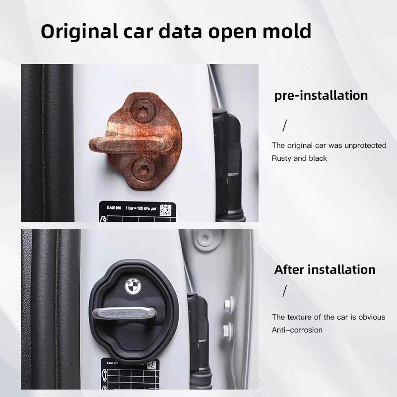 Capa de Silicone para Fechadura de Porta Adesivo Absorvedor de Choque Anti-Ruído para Carro Para BMW E46 E90 E60 F30 F10 E39 i3 i4 X1 X2 X3 X5 X4 X6 X7 M3 M4