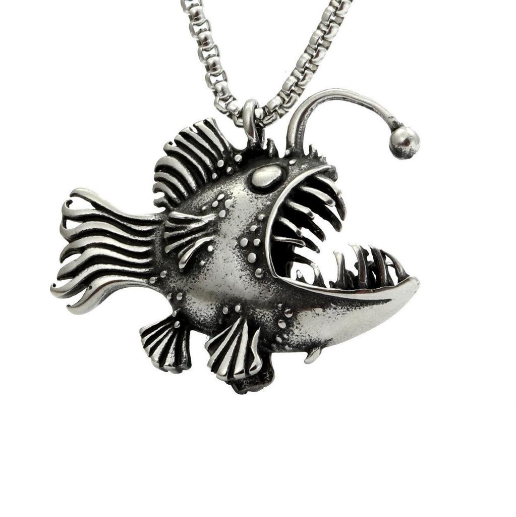 Personalized Retro Angel Wings Men's Titanium Steel Pendant Necklace