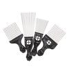 4PCS Black Comb Set Metal Afro Hair Style Comb Curly Hair Black Suit Steel Needle Comb Hairdressing Tools