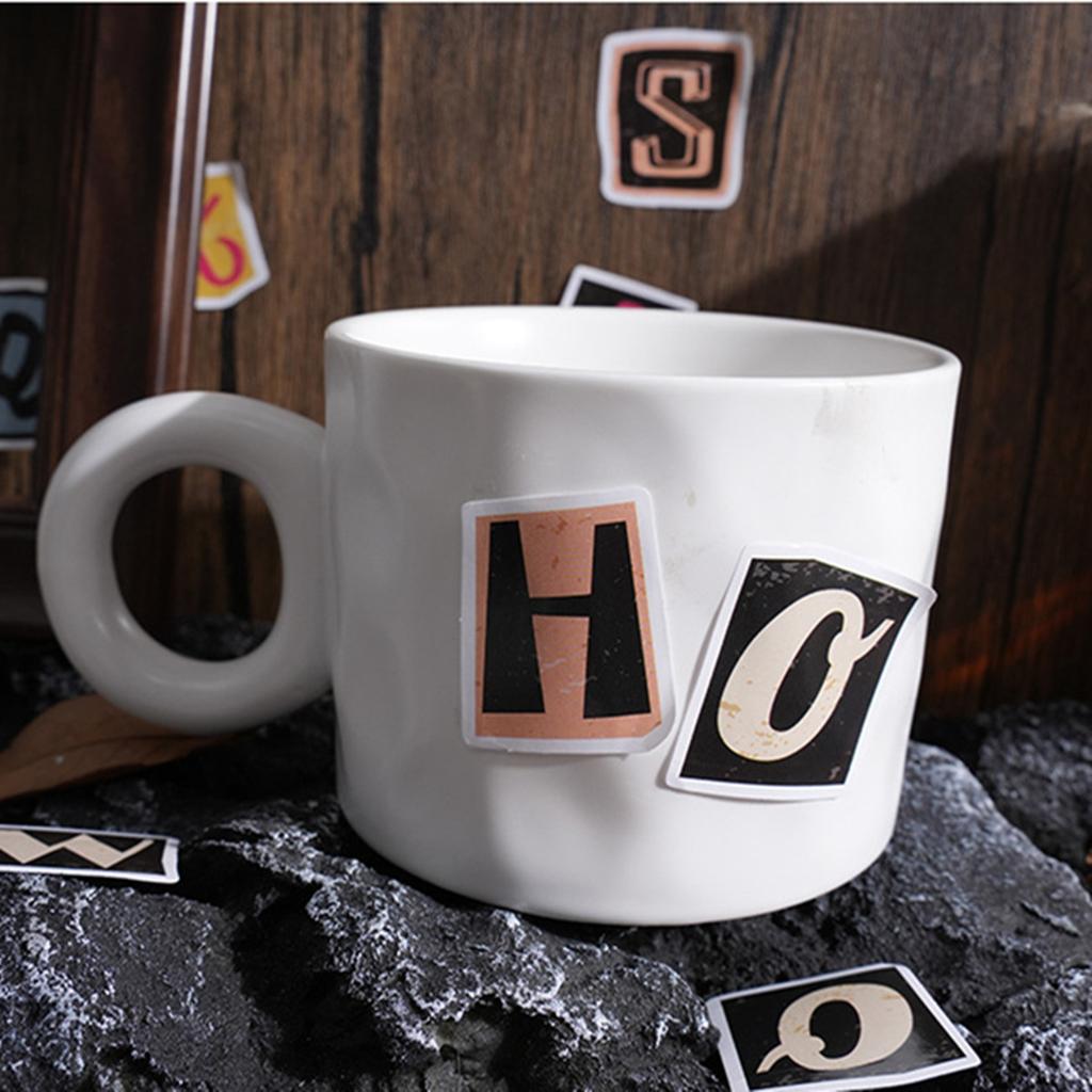 Retro Alphabet Stickers, Colorful Letter Notebook Decoration Adhesive Stickers, Notebook Water Cup Envelope Gift Stickers