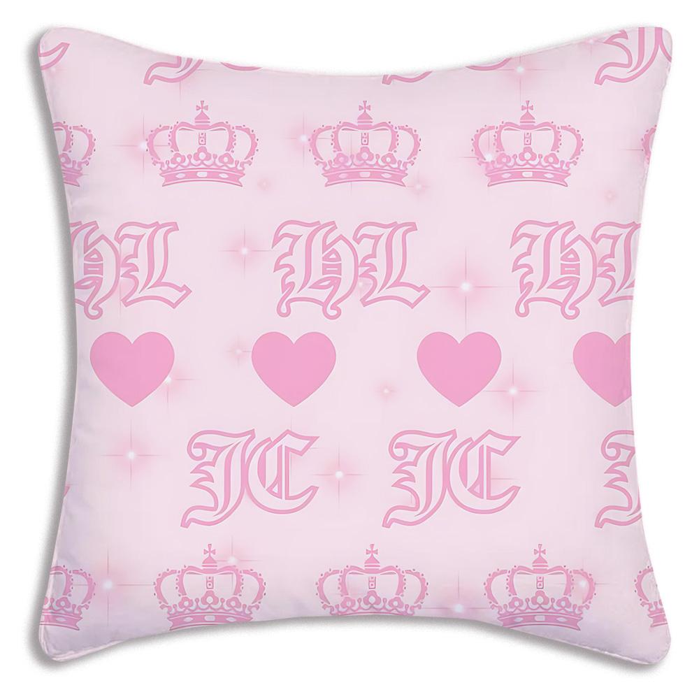 Fashion J-Juicys Pink C-Couture Pillow Covers Cartoon Sofa Decorative Home Double-sided Printing Short Plush Cute Cushion Cover
