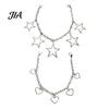 Five Pointed Star Shoe Charms Shape Charms, Accessories Decoration, Gothic Style Shoelaces Punk Decorations Chains, Stainless Steel Decorative Hanging