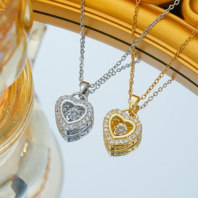 Beating Heart-warming Necklace Fashionable Light Luxury Niche Design Feeling Love Collarbone Chain Simple New Style
