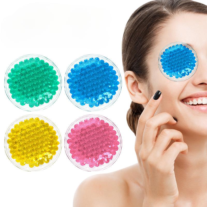 

Unisex Round Gel Beads Cold and Hot Ice Packs for Eye Protection and Facial Hot Ice Packs Can Be Reused синий