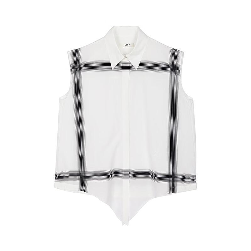 Less 2026 Summer Straight Loose Cotton Sleeveless Shirt