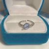 Mode Glänzende Blaue Kristall Planet Ringe Y2K Emo Mädchen Fee Exquisite Offene Finger Ring Frauen Hochzeit Party Trendy Schmuck