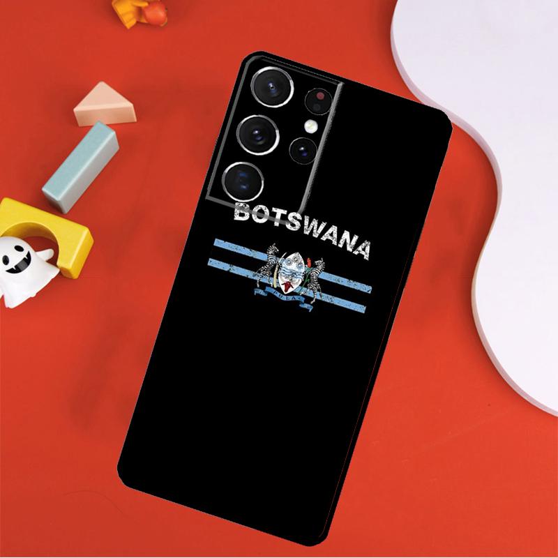 Botswana Flagge Handyhülle Für Samsung Galaxy S25 Ultra S9 S10 S20 FE S21 S22 S23 S24 Plus S24 Ultra Hülle
