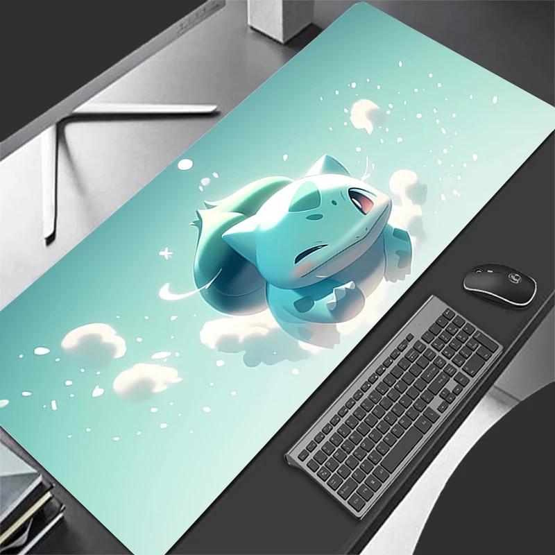 High Quality Leather Mouse Pad Gaming Accessories Gamer Anime Pokemon Bulbasaur Computer Desk Mat Laptop Keyboard Pad Mousepad
