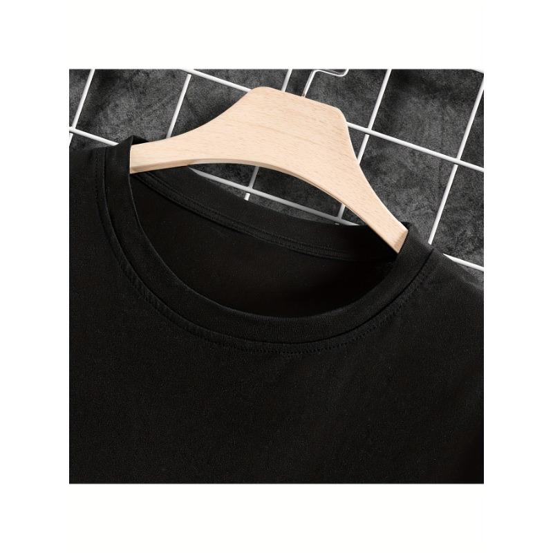 European sizes Men's Gothic Raven & Crow Graphic T-Shirt - Heavyweight Cotton Short Sleeve Round Neck Casual Tee with Gothic Lettering