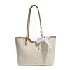 Summer New Bag Women'S Fashion Solid Color Popular Foreign Style Soft Leather Tote Bag Large Capacity Commuter Shoulder Bag