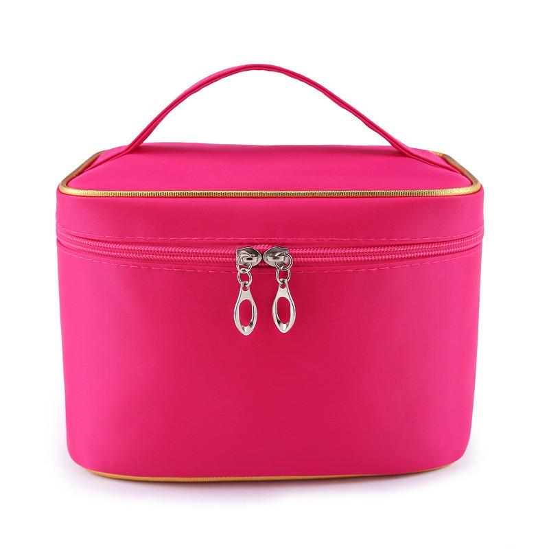 

Женская большая складная косметичка, портативный водонепроницаемый дорожный органайзер розы красного