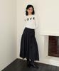 Salon De Yon Corsage Point Shirring Skirt_ Black