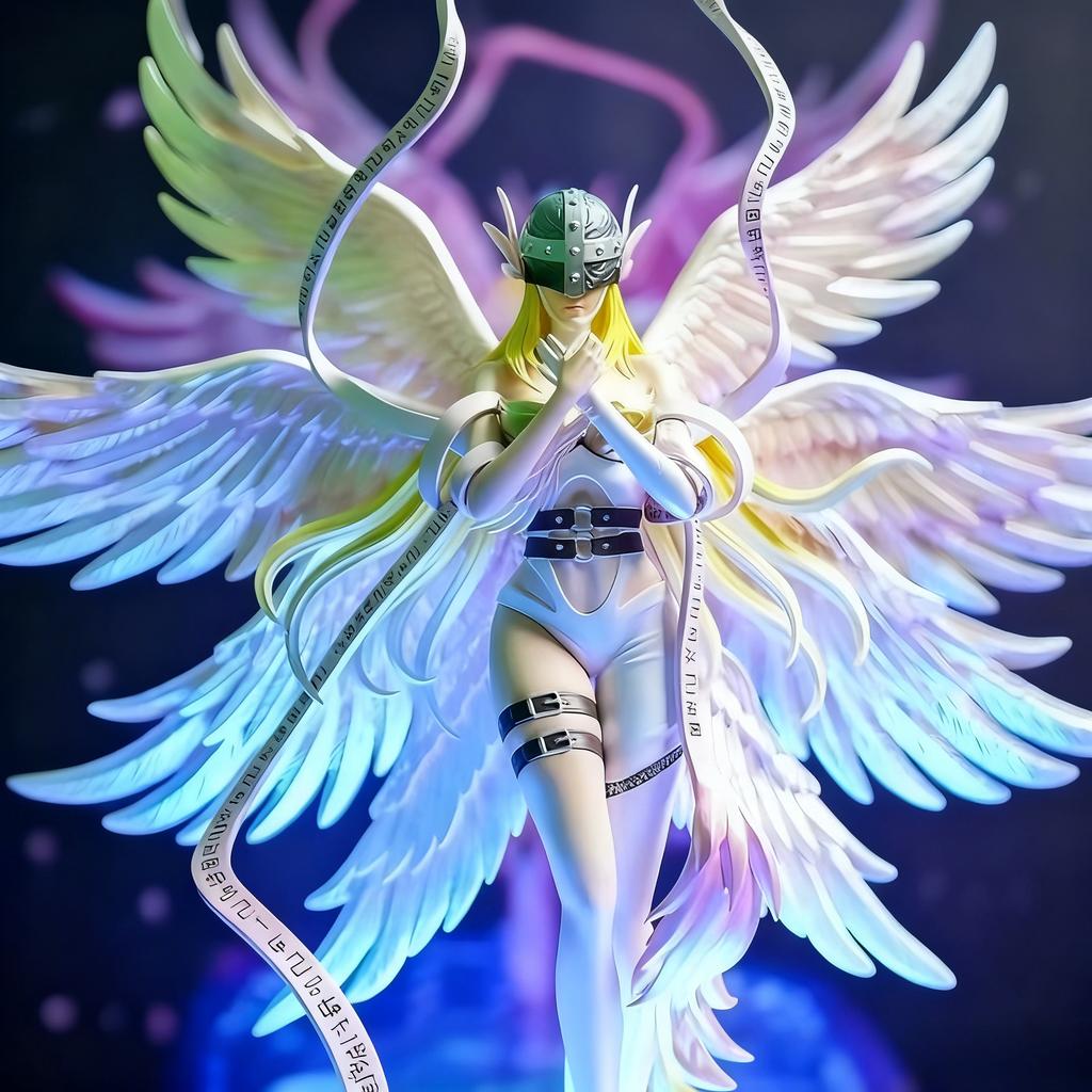 Digimon Adventure Figure Angemon Action Figurine Angewomon Statue 28cm Pvc Collection Desk Ornament Model Birthday Gift