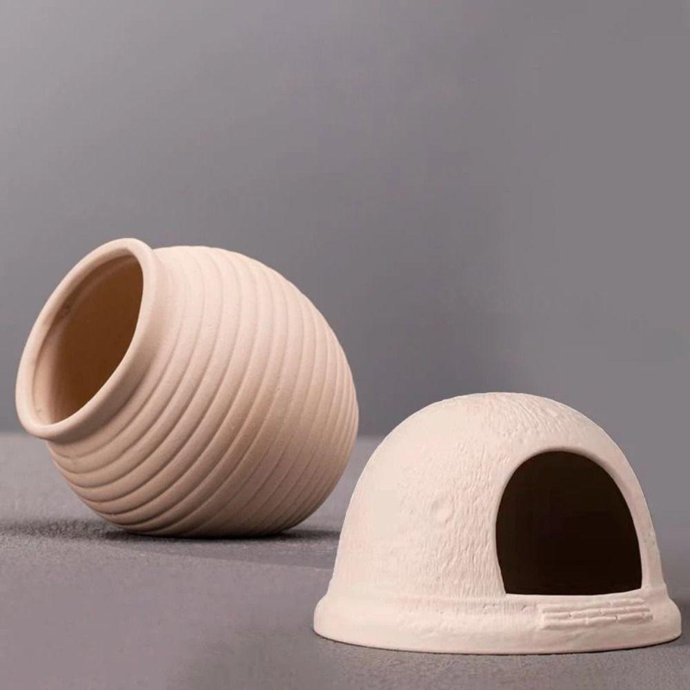 Ceramic Aquarium Shrimp Hideaway Multi-style Breeding House Cave Fish Hiding Shelter  Landscaping