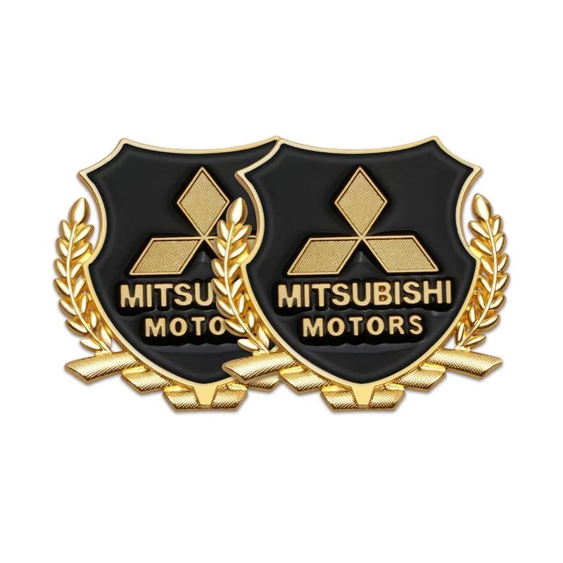 3D Metal Car Emblem Stickers 2 PCS For Mitsubishi Outlander, ASX, Eclipse Cross, Pajero Side Trunk Door Window Decoration