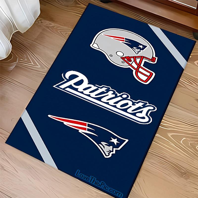 Patriot Logo Print Area Rug - Soft, Washable Non-Slip Indoor Mat for Office Chairs, Living Room, Home Office Decorative Rug