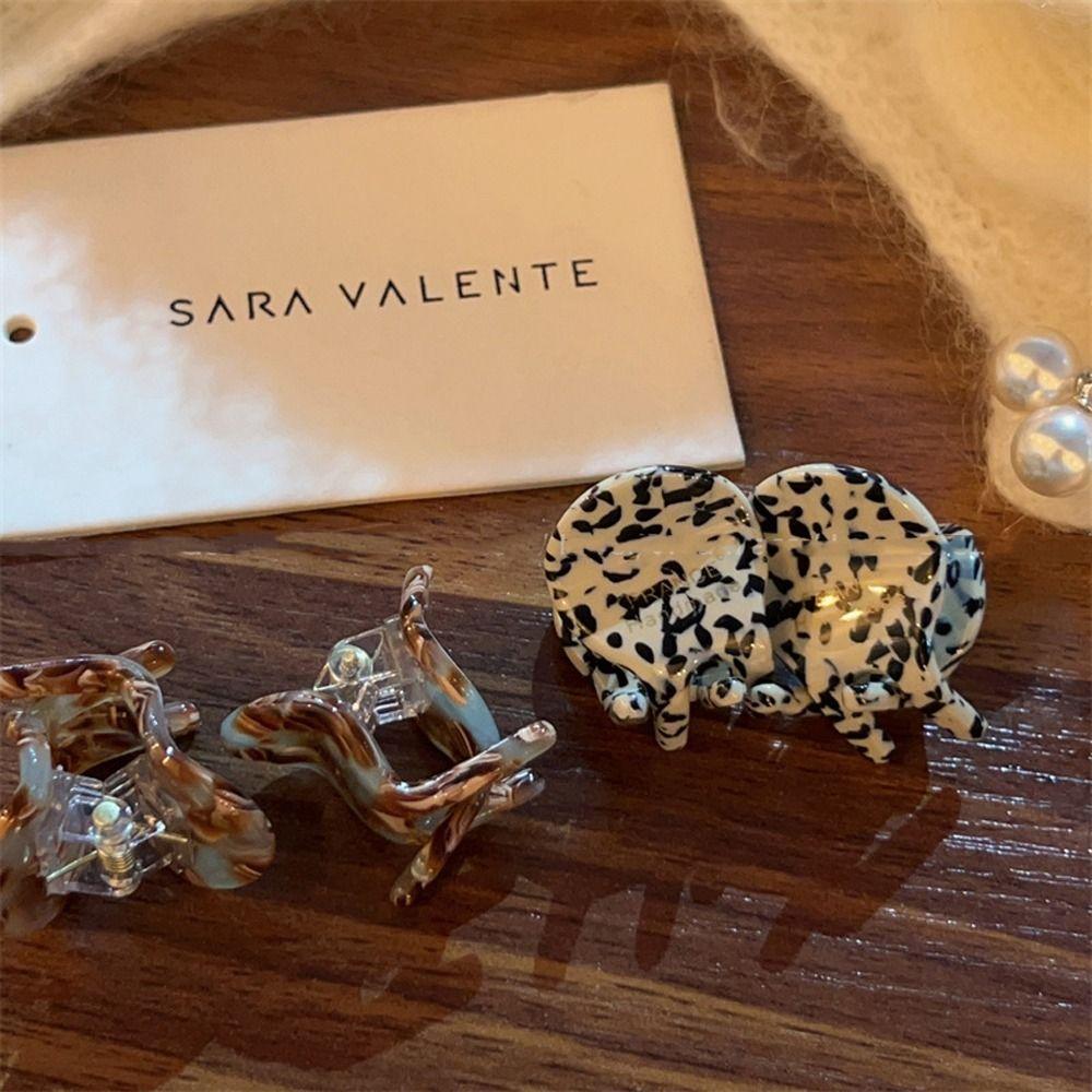 Girls Hairpins Ponytail Holder Headdress Acetate Hair Claw Letter Women Hairgrips Korean Hair Clips