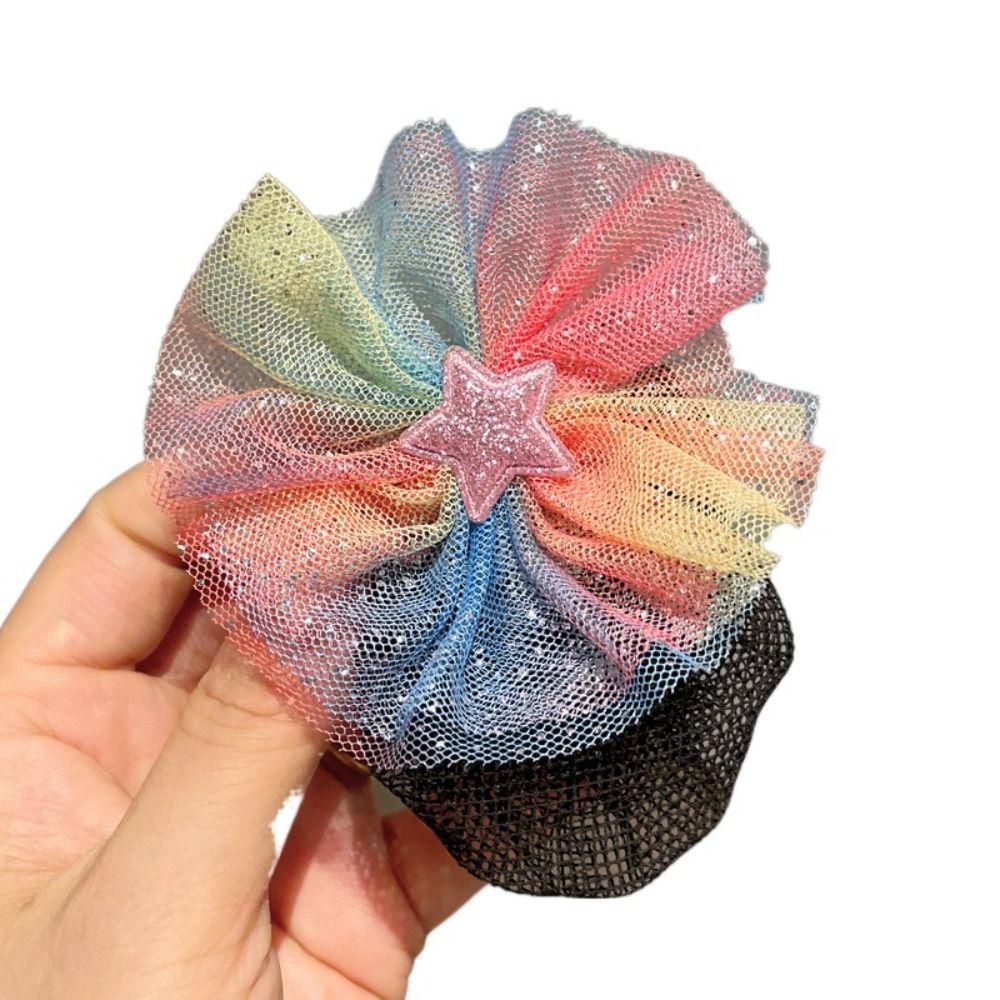 

Заколка-клипса для балета, сетка для волос, бант-звезда, корейский пучок, снуд, аксессуары для девочек, эластичная сетка для волос, детская Style 2