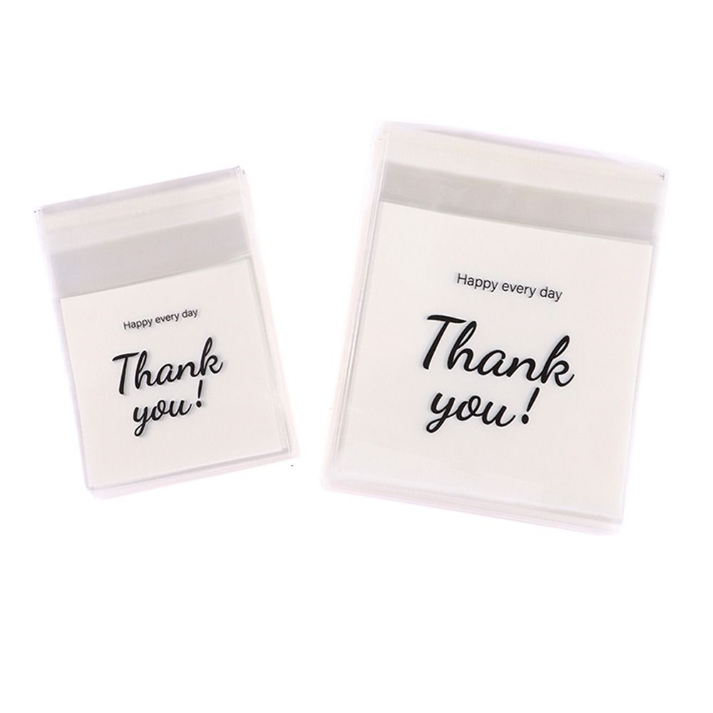 100pcs Waterproof Thank You Self Adhesive Bags Self Adhesive Gift Bag Cookie Candy Bags  Baby Shower