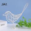 Handcrafted Iron Bird Figurine Wire Figurine, Minimalist Hollow Metal Sculpture, Stable Desk Accessory Rustproof Tabletop Decor for Bookshelf,
