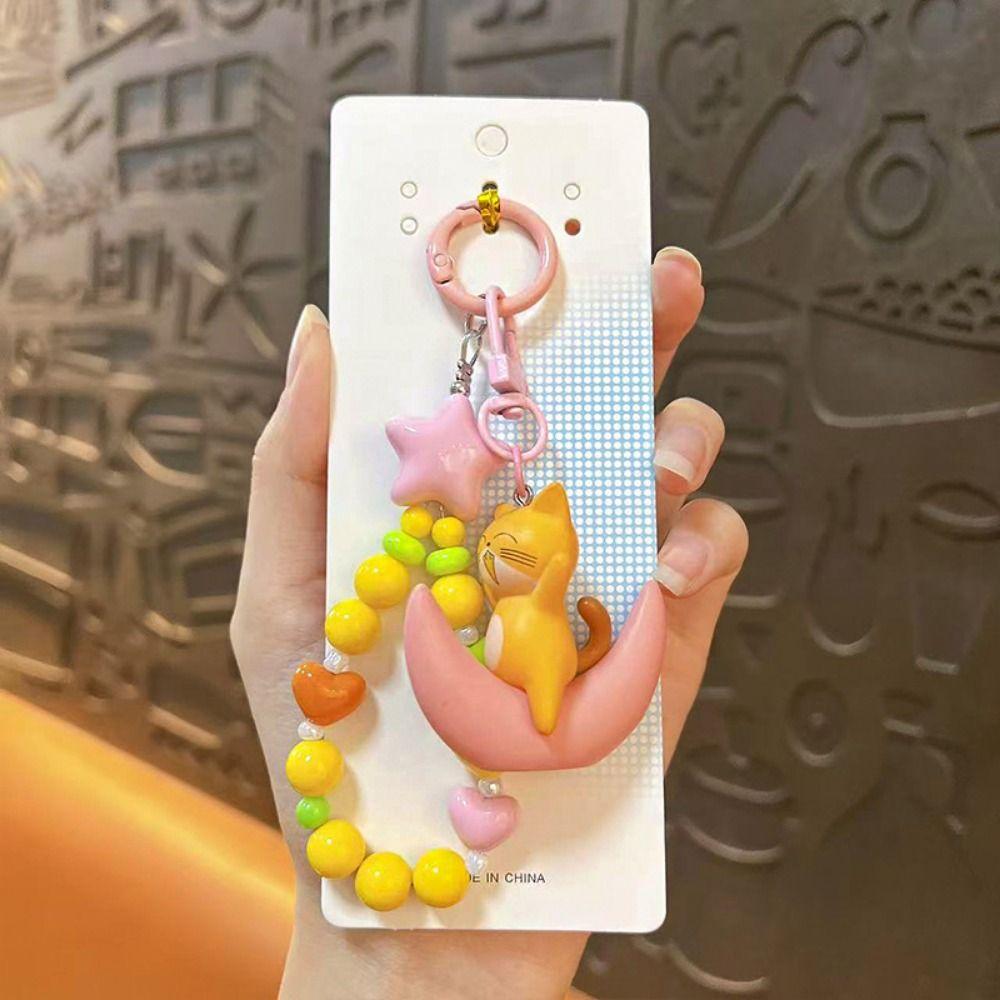 Soft Furry Simulated Cat Doll White Gray Stuffed Cat Keychain Kitten Plush Toy Pet Toys