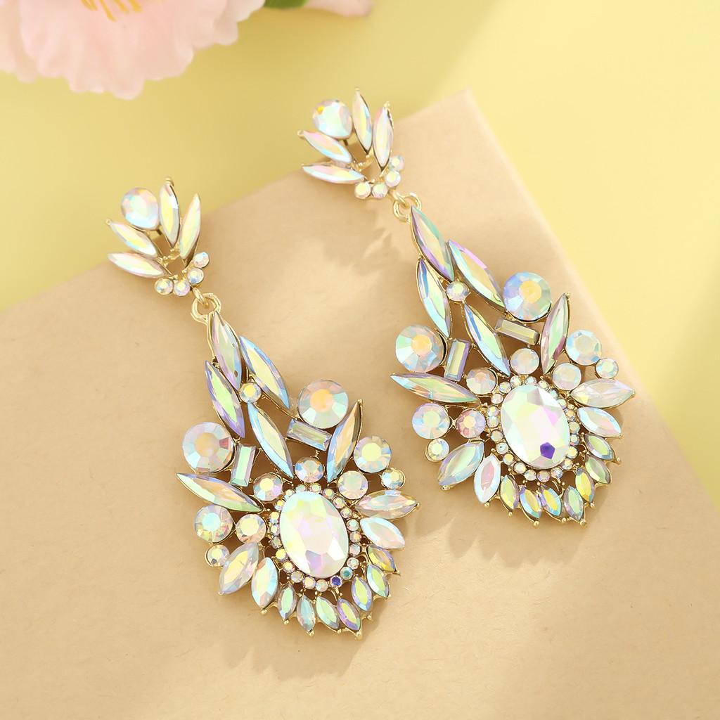 Geometric Alloy Drop Earrings For Women Fashion Statement Party Jewelry