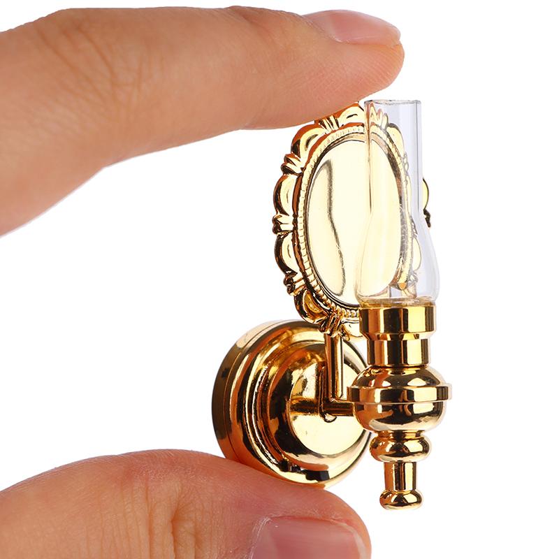 1:12 Mini lampada da parete per casa delle bambole Lampada a LED Lampada da parete Lampada da scrivania con interruttore Decorazione per la casa