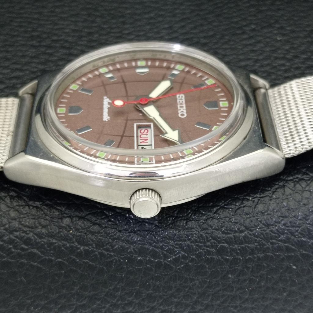SEIKO VINTAGE AUTOMATIC 6309A JAPAN MENS BROWN COLOR DIAL WATCH a700499-5 R203-a700499